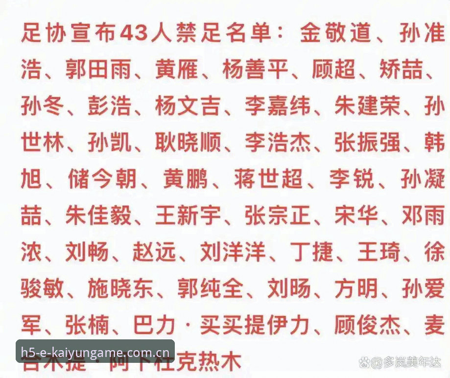 足协禁足名单完整解读指南：从终身禁赛到五年处罚的深层分析